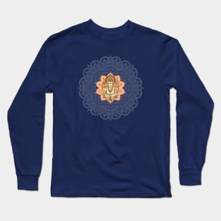 Ganesh Mandala Design Long Sleeve T-Shirt